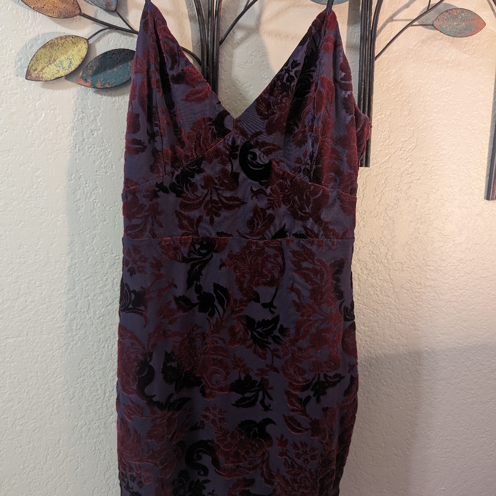Privy - Privately Privileged - Mini Dress - Velvet Flowers - Women's Size L